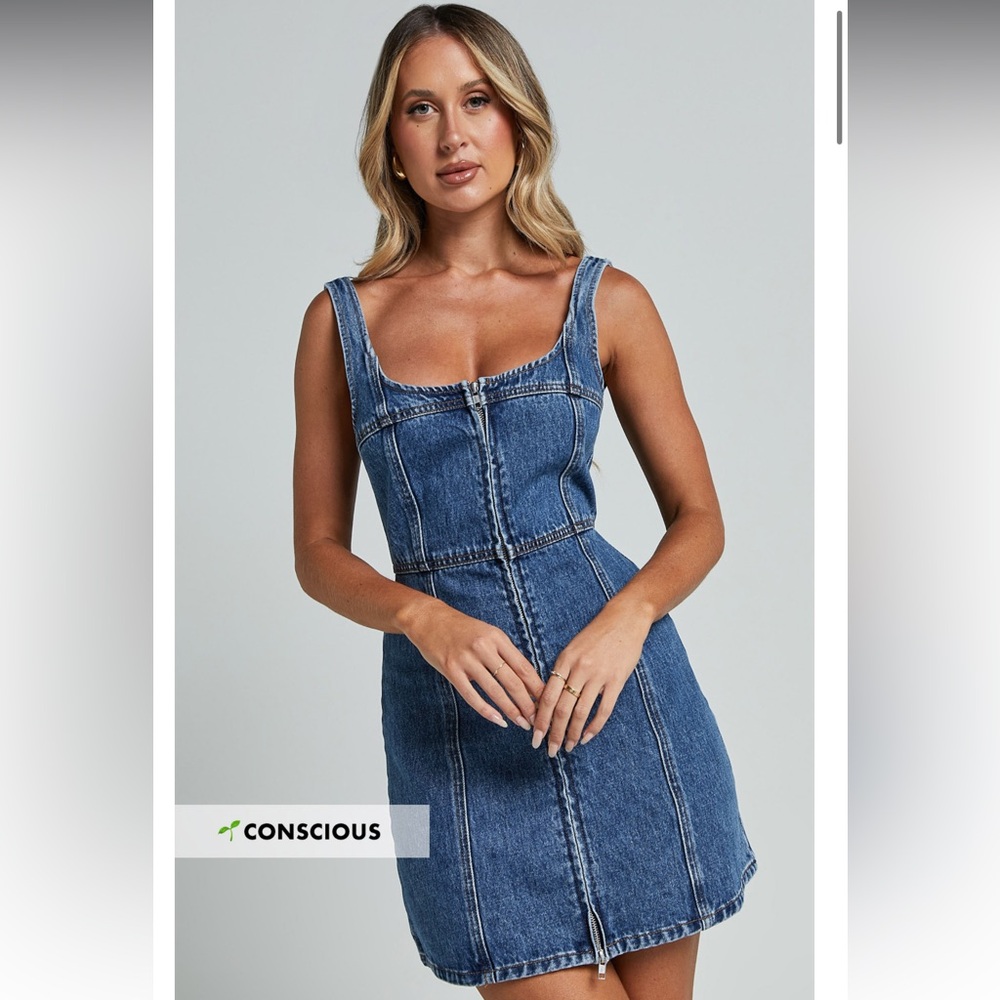 Showpo Blue Denim Dress